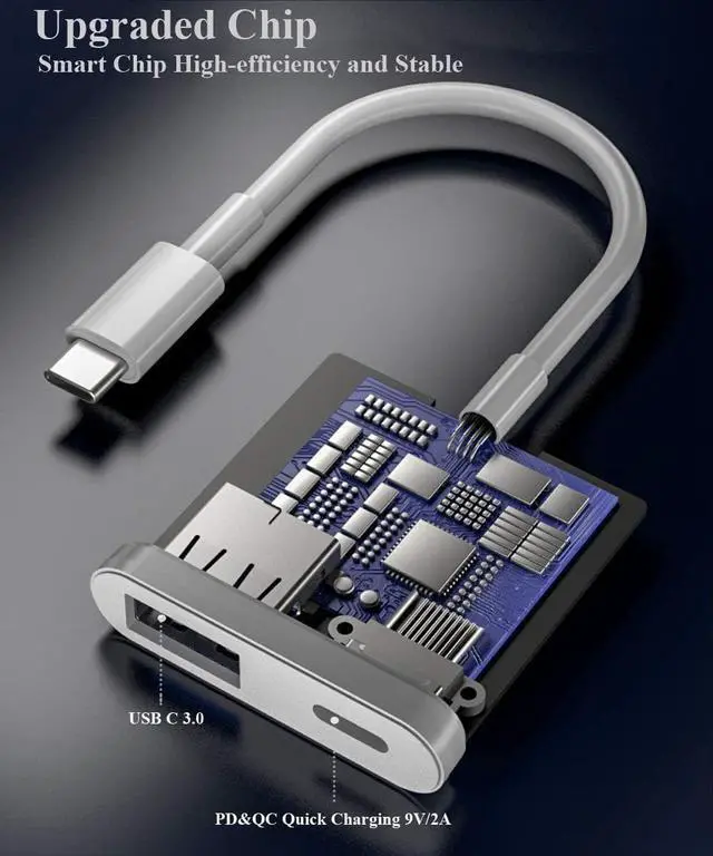 Alt view image 5 of 7 - USB C OTG Adapter with Power 2 in 1 USB C to USB Female with 60W PD Charging Adapter Compatible with iPhone 15/15Pro iPad Pro Galaxy S24/S23/S22/S21 Pixel 8/7/6 Google Chromecast with Google TV