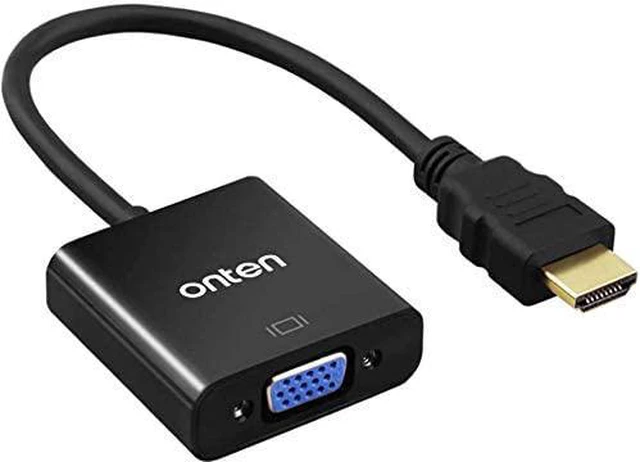 Main image of HDMI to VGA HDMI to VGA Adapter Gold-Plated 1080P Active HDMI to VGA Adapter Video Converter Male to Female PC/Laptop/DVD Black