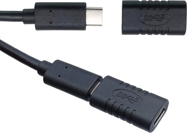 Alt view image 4 of 7 - Type C USB Adapter Gen 2 (10Gbps) 3A USB-C 3.1 Type C USB Female to Female Extension Adapter Supports Charging Data Audio Video Adapter for Laptop Phone MacBook USB C HUB (2Pack-F/F)