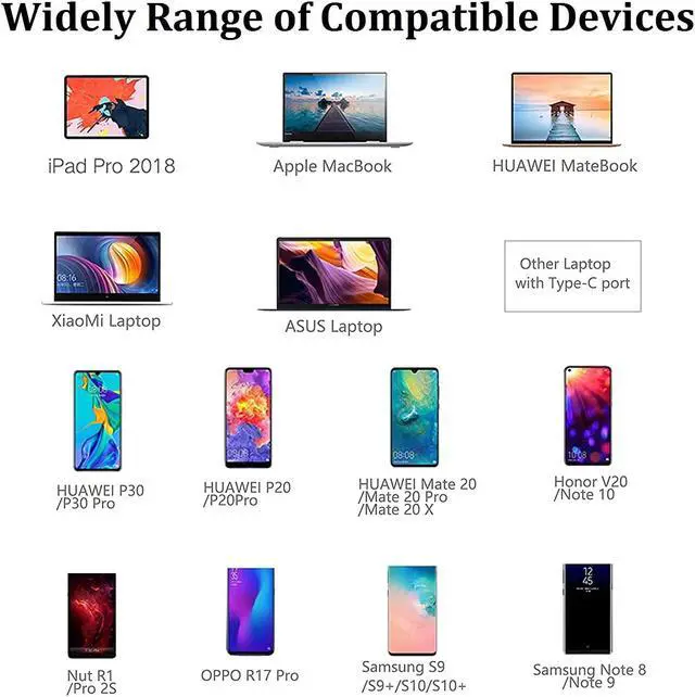 Alt view image 5 of 7 - USB C to HDMI Cable Adapter 6ft, Dalkang 4K USB Type C to HDMI Cable with Charging Port Compatible for M-acBook Pro 2017-2020, i-Pad Pro,Samsung S21 S20 Note 20, Surface Book 2, XPS 13/15 and More