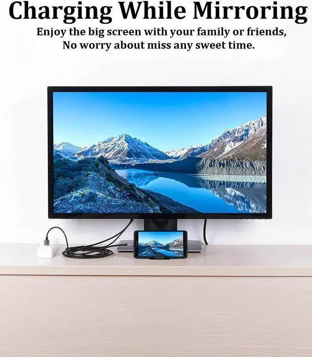 Alt view image 7 of 7 - USB C to HDMI Cable Adapter 6ft, Dalkang 4K USB Type C to HDMI Cable with Charging Port Compatible for M-acBook Pro 2017-2020, i-Pad Pro,Samsung S21 S20 Note 20, Surface Book 2, XPS 13/15 and More