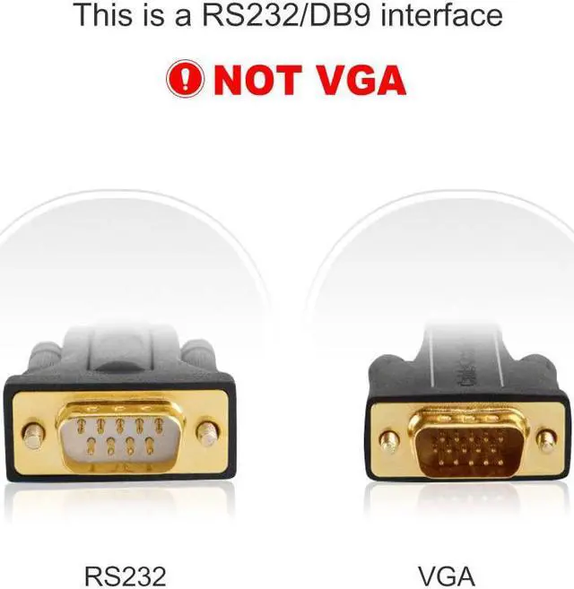 Alt view image 6 of 7 - USB to RS232 Adapter with FTDI Chipset, CableCreation USB 2.0 Male to RS232 Female DB9 Serial Converter for Cashier Register, Modem, Scanner, Industriual Machinery, CNC and Above,Black