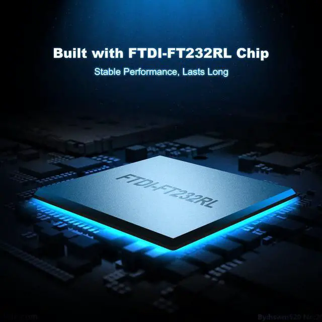 Alt view image 2 of 6 - USB to RS232 Adapter with FTDI Chipset, CableCreation USB to RS232 Male DB9 Serial Converter for Cashier Register, Modem, Scanner, Industriual Machinery, CNC, Black