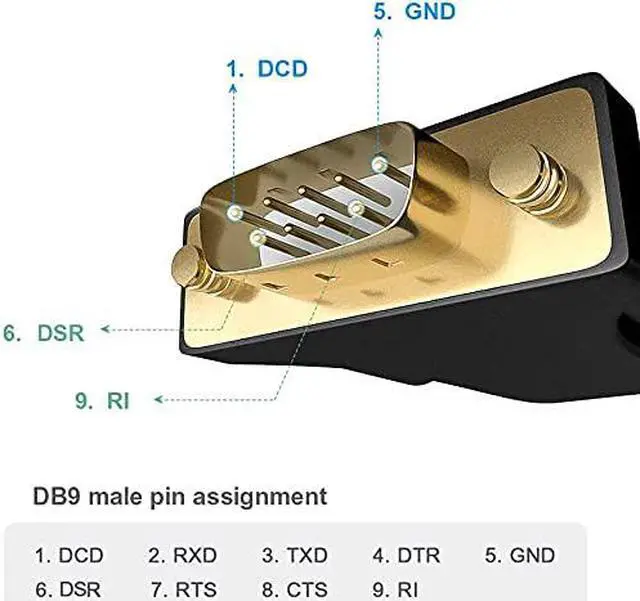 Alt view image 5 of 6 - USB to RS232 Adapter with FTDI Chipset, CableCreation USB to RS232 Male DB9 Serial Converter for Cashier Register, Modem, Scanner, Industriual Machinery, CNC, Black