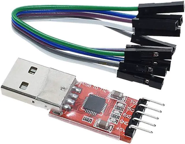 Main image of CP2102 USB 2.0 to TTL Module Serial Converter Adapter Module USB to TTL Downloader with Jumper Wires
