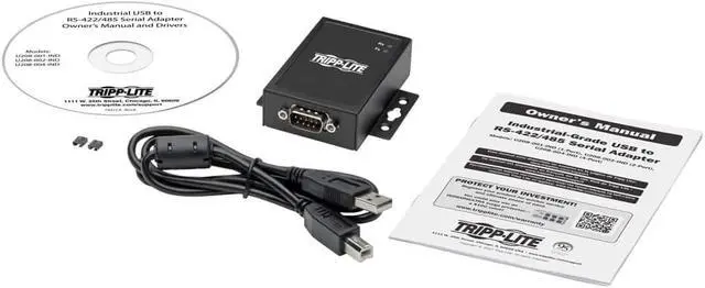 Alt view image 5 of 5 - Tripp Lite 1-Port USB to Serial Adapter Converter, RS-422/RS-485 USB to DB9, Built-in FTDI Chipset (U208-001-IND)