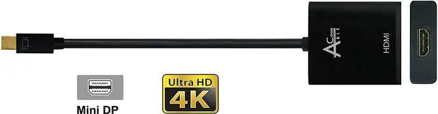 Main image of Ableconn MDPHD4KAA Active Mini DisplayPort (Thunderbolt 2) to HDMI Adapter for Displays up to 4K Ultra HD 3840x2160@30Hz (Gold Plated) - Active Mini DP 1.2 to HDMI 4K UHD - Eyefinity Compatible