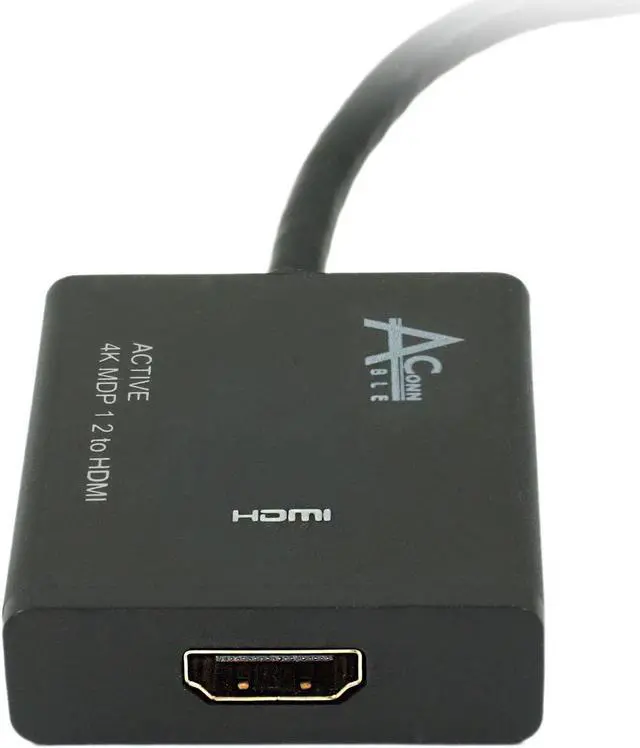 Alt view image 3 of 5 - Ableconn MDPHD4KAA Active Mini DisplayPort (Thunderbolt 2) to HDMI Adapter for Displays up to 4K Ultra HD 3840x2160@30Hz (Gold Plated) - Active Mini DP 1.2 to HDMI 4K UHD - Eyefinity Compatible