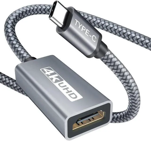 Main image of 6.6FT USB C to HDMI Adapter 4K@60Hz USB Type-C to HDMI Female Adapter Thunderbolt 3 to HDMI Adapter HDMI to USB-C Adapter for MacBook Pro Air iPad Pro Samsung Galaxy S21 Ultra Note 20 10 9