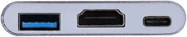 Alt view image 4 of 6 - Portable Multiport Aluminum Case 3 in 1 USB C Adapter Ultra-Thin Type C to Cable Adapter Digital Projector HDTV for Connecting TV LCD Monitors