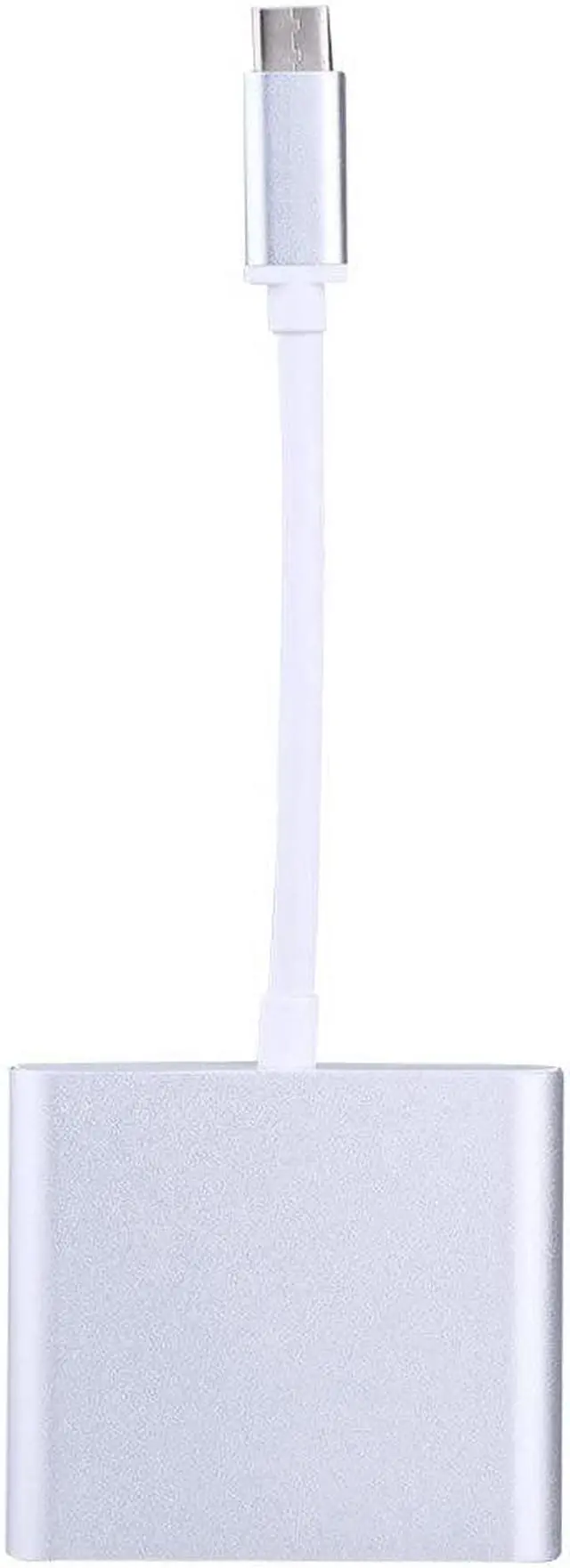 Alt view image 2 of 6 - Portable Multiport Aluminum Case 3 in 1 USB C Adapter Ultra-Thin Type C to Cable Adapter Digital Projector HDTV for Connecting TV LCD Monitors