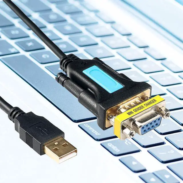 Alt view image 2 of 7 - 1.8m USB 2.0 to RS232 DB9 Male Serial Adapter Cable PL-2302 Chipset w/Female to Female Adapter Converter Support USB 2.0 Windows XP VISTA/7/8/10 Mac Linux (with Female to Female Converter)