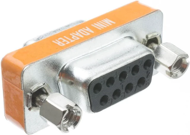 Main image of Mini Null Modem Adapter, DB9 Female to DB9 Female