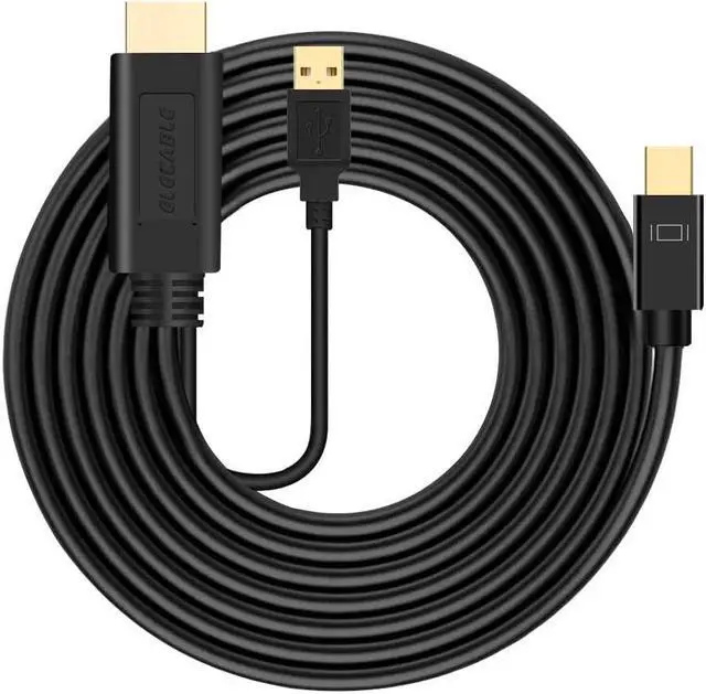 Alt view image 5 of 5 - HDMI to Mini DisplayPort Cable Adapter, ELECABLE HDMI to Mini DP 4K UHD Video Audio Converter Cord Compatible with Switch, PS4/5, Xbox One,360,NS,Mac Mini, PC to Monitor. (6FT)