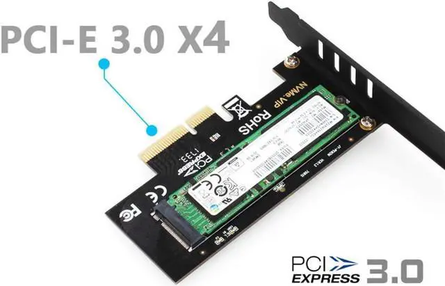 Alt view image 6 of 7 - JEYI SK4 M.2 NVMe SSD NGFF to PCIE X4 Adapter M Key Interface Card Suppor PCI Express 3.0 x4 2230-2280 Size m.2 Full Speed