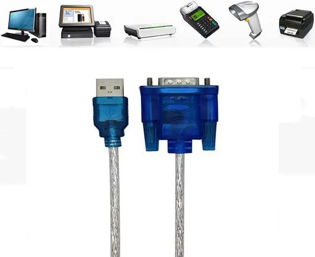Alt view image 3 of 6 - 0.8m USB 2.0 to RS232 DB9 Serial Cable Prolific CH340 Chipset w/Female to Female Converter Support Windows 98/98SE/ME/2000/XP/Vista/7 32bit/8/10, Mac OS8.6 (with Female to Female Converter)