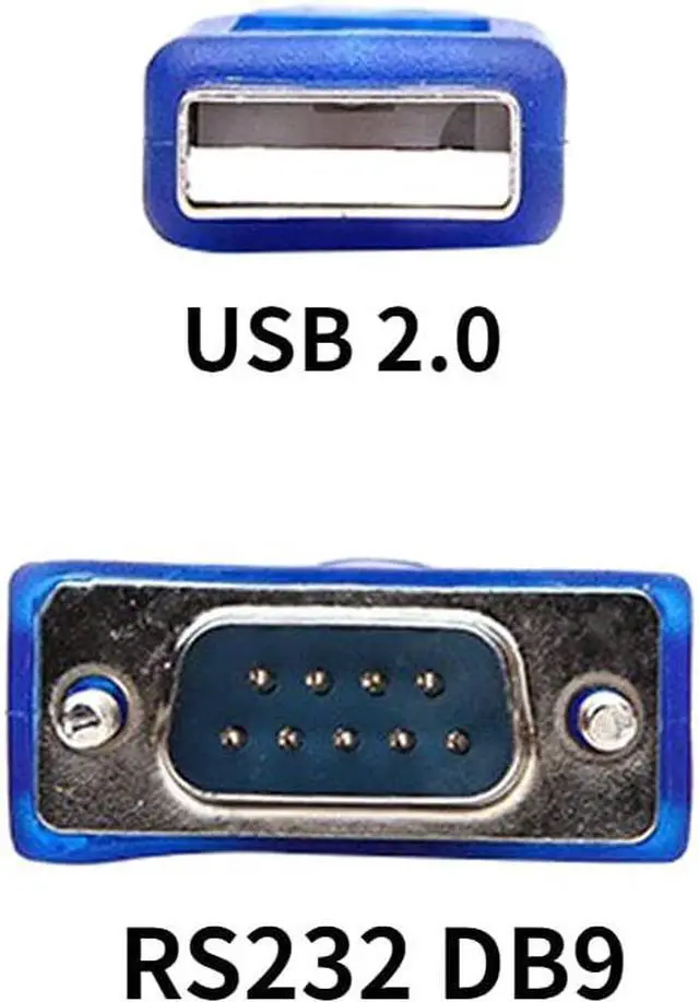 Alt view image 4 of 6 - 0.8m USB 2.0 to RS232 DB9 Serial Cable Prolific CH340 Chipset w/Female to Female Converter Support Windows 98/98SE/ME/2000/XP/Vista/7 32bit/8/10, Mac OS8.6 (with Female to Female Converter)
