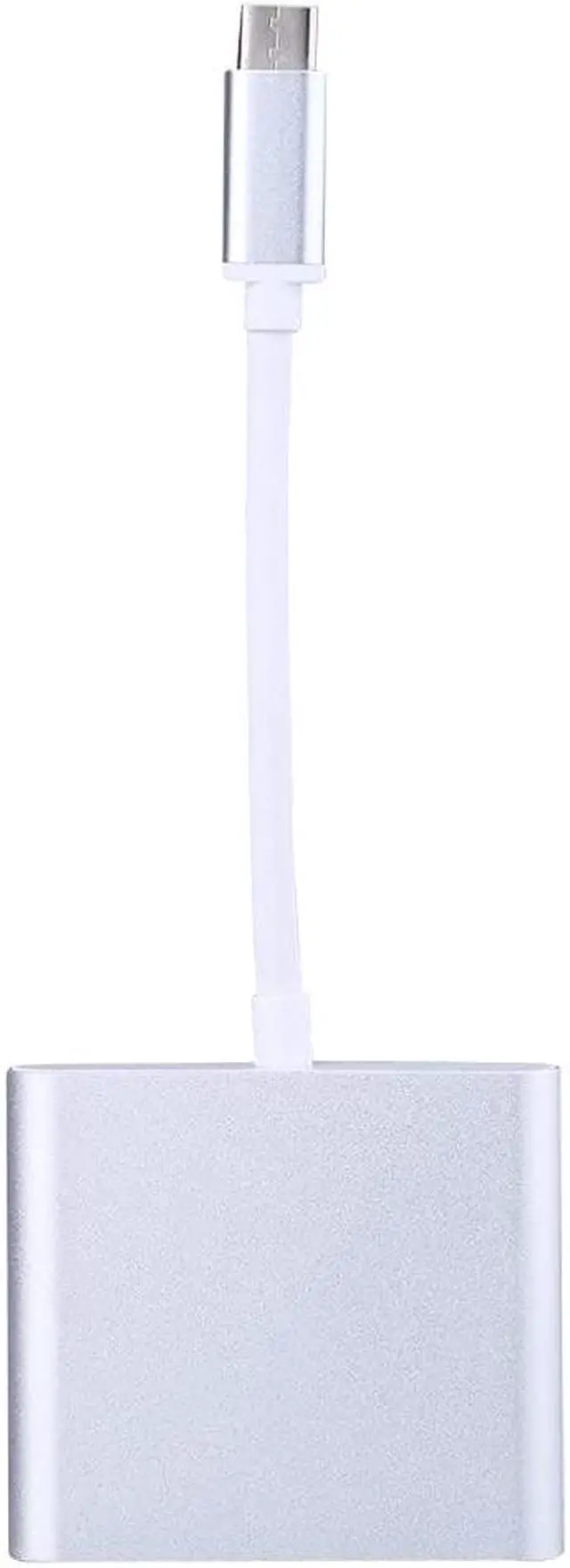 Alt view image 5 of 6 - Portable Multiport Aluminum Case 3 in 1 USB C Adapter Ultra-Thin Type C to Cable Adapter Digital Projector HDTV for Connecting TV LCD Monitors