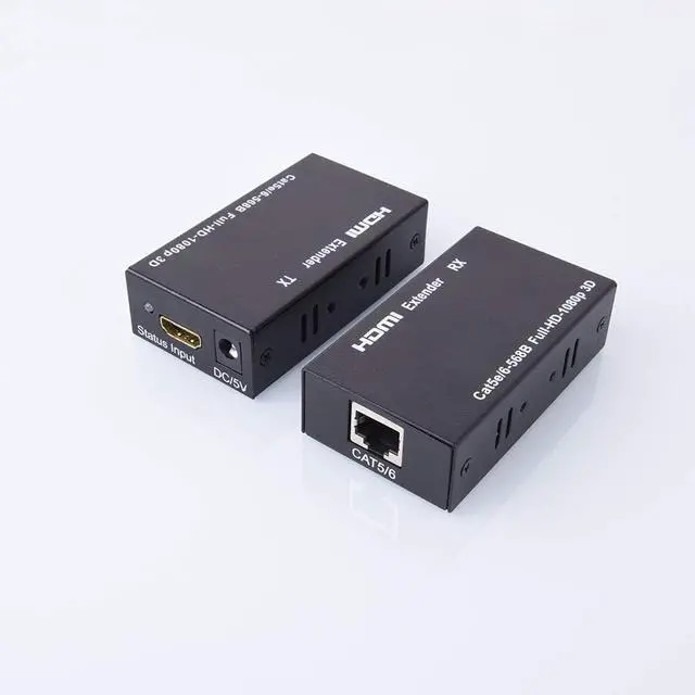 Alt view image 2 of 6 - HDMI Extender HD 1080P Over Single Cat5e Cat 6 3D AWG26 60m Transmitter and Receiver