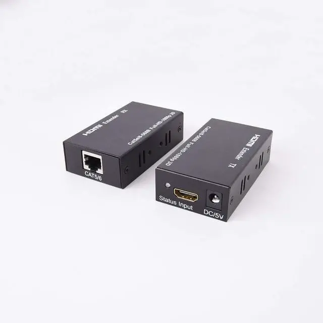Alt view image 4 of 6 - HDMI Extender HD 1080P Over Single Cat5e Cat 6 3D AWG26 60m Transmitter and Receiver