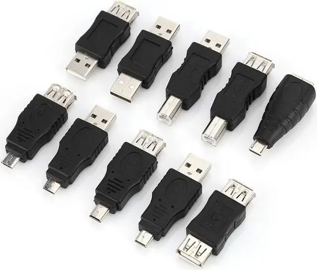 Alt view image 5 of 7 - 40 USB2.0 Adapters, Micro B M to Fem Converter, USB Coupler Connector Set for Various Devices