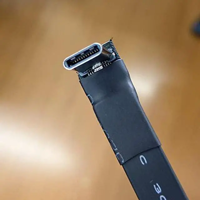 Alt view image 6 of 7 - ADT-LINK USB 3.0 Type-A to USB3.1 Type-C Male Up/Down Angle USB Data Sync & Charge Cable USB-C Cord Connector Adapter FPC FPV Flat (0.1m,S2-T2)