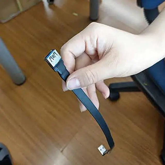 Alt view image 6 of 7 - ADT-LINK USB 3.0 Type-A to USB3.1 Type-C Male Up/Down Angle USB Data Sync & Charge Cable USB-C Cord Connector Adapter FPC FPV Flat (0.25m,S4-T2)