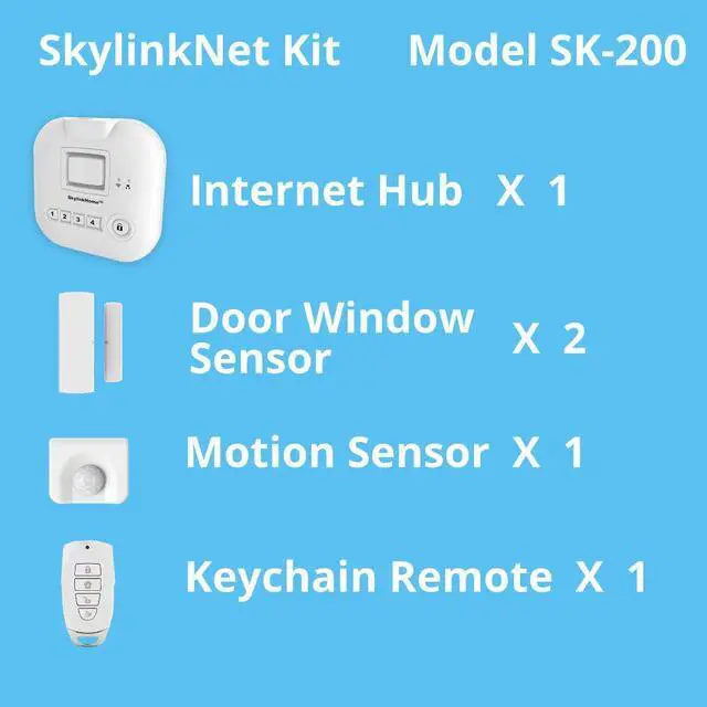 Alt view image 2 of 7 - SK-200 SkylinkNet Connected Wireless Alarm System, Security & Home Automation System, iOS iPhone Android Smartphone Compatible with No Monthly Fees.