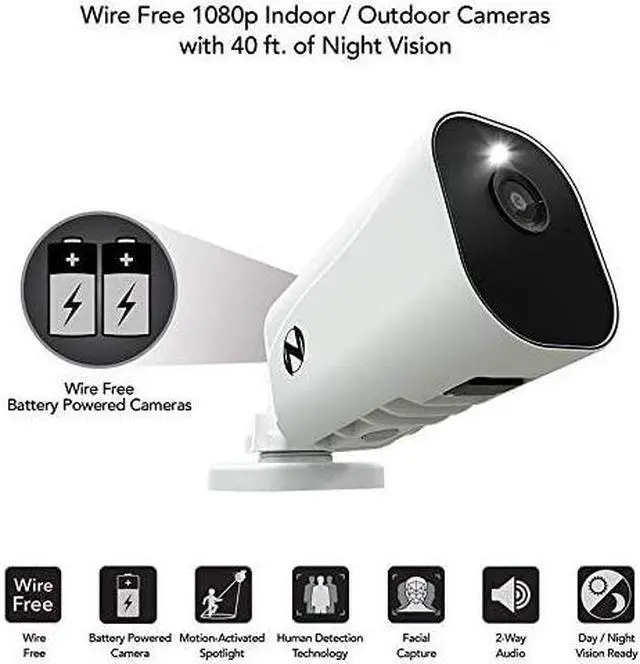 Alt view image 4 of 7 - Night Owl 1080p Wire Free Smart Security System with 3 Battery Powered 1080p HD Wi-Fi IP Indoor/Outdoor Cameras, Night Vision and 1TB Hard Drive (Expandable up to 10 Wi-Fi Cameras)