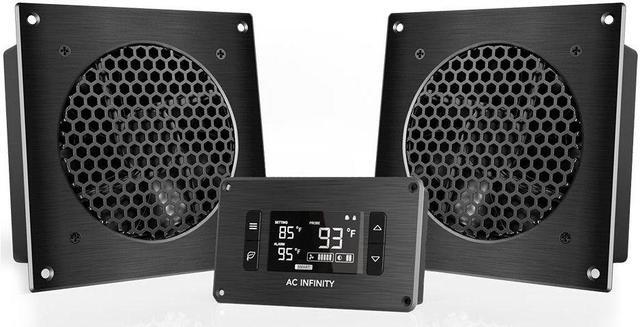 Main image of AC Infinity AIRPLATE T8, Quiet Cooling Dual-Fan System 6" with Thermostat Control, for Home Theater AV Cabinets