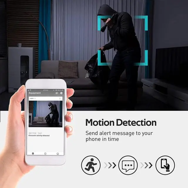 Alt view image 6 of 7 - Hidden Spy Mini Camera with 15W Fast Wireless Charger Alarm Clock, LIZVIE 1080P WiFi Night Vision/Motion Detection/Video Recording/APP Remote Monitoring Camera