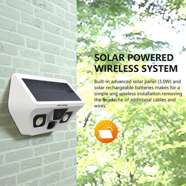 Alt view image 3 of 7 - REXING Wireless Solar Powered Outdoor Security Camera System, 130° Wide Angle,1920x1080p Full HD Video @30fps, Night Vision w/PIR Motion Sensor, MIC,Photo Burst,Waterproof,Support up to 512GB