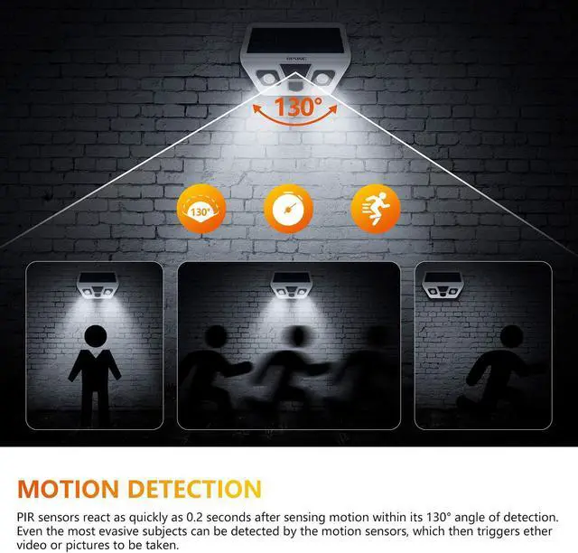 Alt view image 5 of 7 - REXING Wireless Solar Powered Outdoor Security Camera System, 130° Wide Angle,1920x1080p Full HD Video @30fps, Night Vision w/PIR Motion Sensor, MIC,Photo Burst,Waterproof,Support up to 512GB