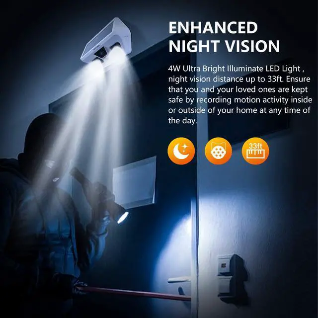 Alt view image 7 of 7 - REXING Wireless Solar Powered Outdoor Security Camera System, 130° Wide Angle,1920x1080p Full HD Video @30fps, Night Vision w/PIR Motion Sensor, MIC,Photo Burst,Waterproof,Support up to 512GB