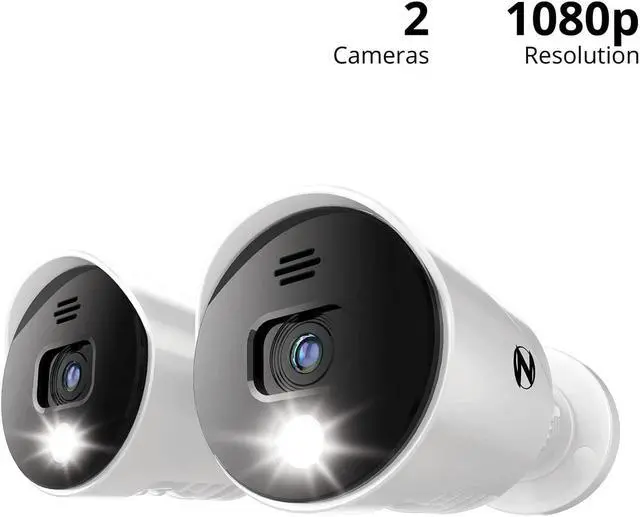Alt view image 7 of 7 - Night Owl Wired 1080p HD Indoor/Outdoor Add On Spotlight Cameras with Preset Voice Alerts and Built-in Camera Siren (Requires Compatible BTD2 or BTD8 Series DVR - Sold Separately)