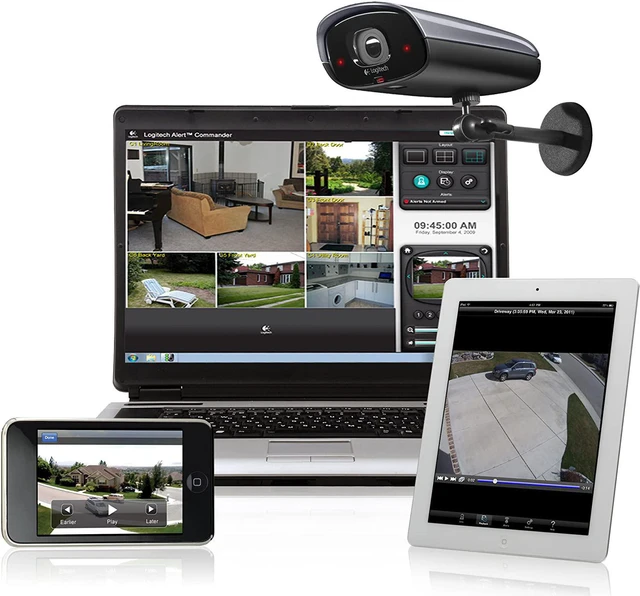 Alt view image 2 of 5 - Logitech Alert 750e Outdoor Master - Night Vision Security System
