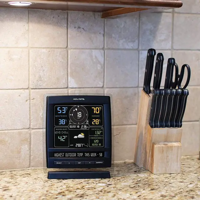 Alt view image 6 of 7 - AcuRite 01517RM Wireless Weather Station with 5-in-1 Weather Sensor: Temperature and Humidity Gauge, Rainfall, Wind Speed and Wind Direction