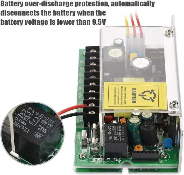 Alt view image 6 of 7 - AC110V-240V Input, 12V/5A Electricity Supply for Door Entry Access Control System Switch Electricity Supply Remote Lock Replacement