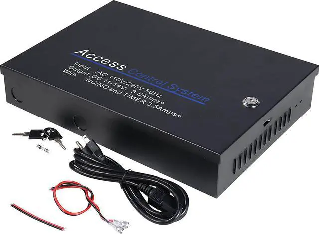 Main image of UHPPOTE Input 110VAC Output 12VDC Metal Power Supply Box with Backup Battery Link for Door Access Control Board