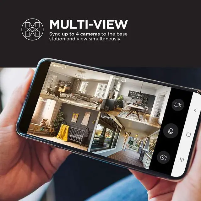 Alt view image 4 of 6 - Gadpiparty Home Zone Security ES06569G ES06569G 1080p Full HD Outdoor Wi-Fi Battery-Operated Smart Security Cameras System