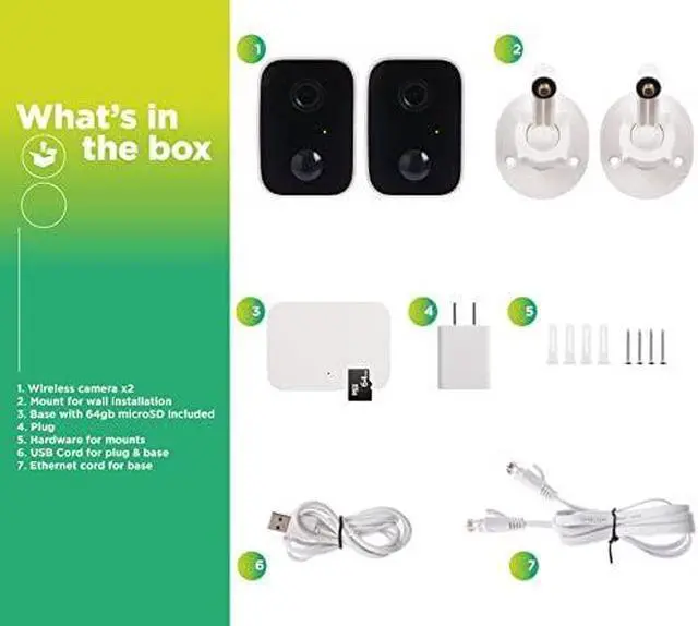 Alt view image 6 of 6 - Gadpiparty Home Zone Security ES06569G ES06569G 1080p Full HD Outdoor Wi-Fi Battery-Operated Smart Security Cameras System