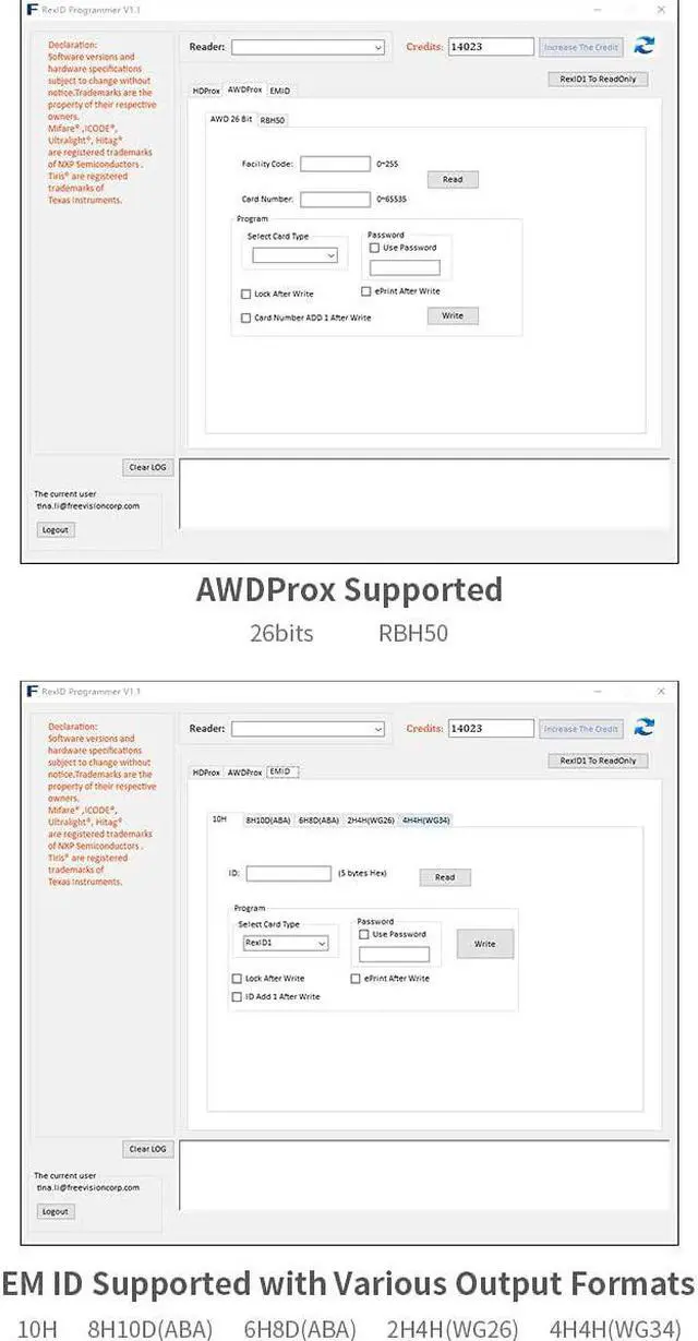 Alt view image 7 of 7 - RexID Rewritable 125KHz Blank Keyfob Tag Working with RexID Programmer for Flexible Programming of Different Custom Formats,Facility Codes,and ID Range for On-Demand Production (10Pack, White)