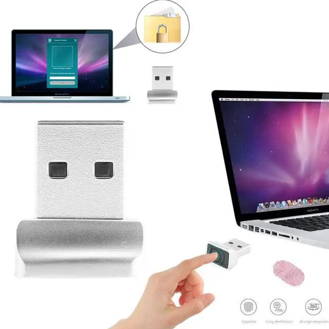Alt view image 5 of 7 - USB Fingerprint Reader, Portable Security Key Biometric Fingerprint Scanner Support Windows 10 32/64 Bits with Latest Windows Hello Features