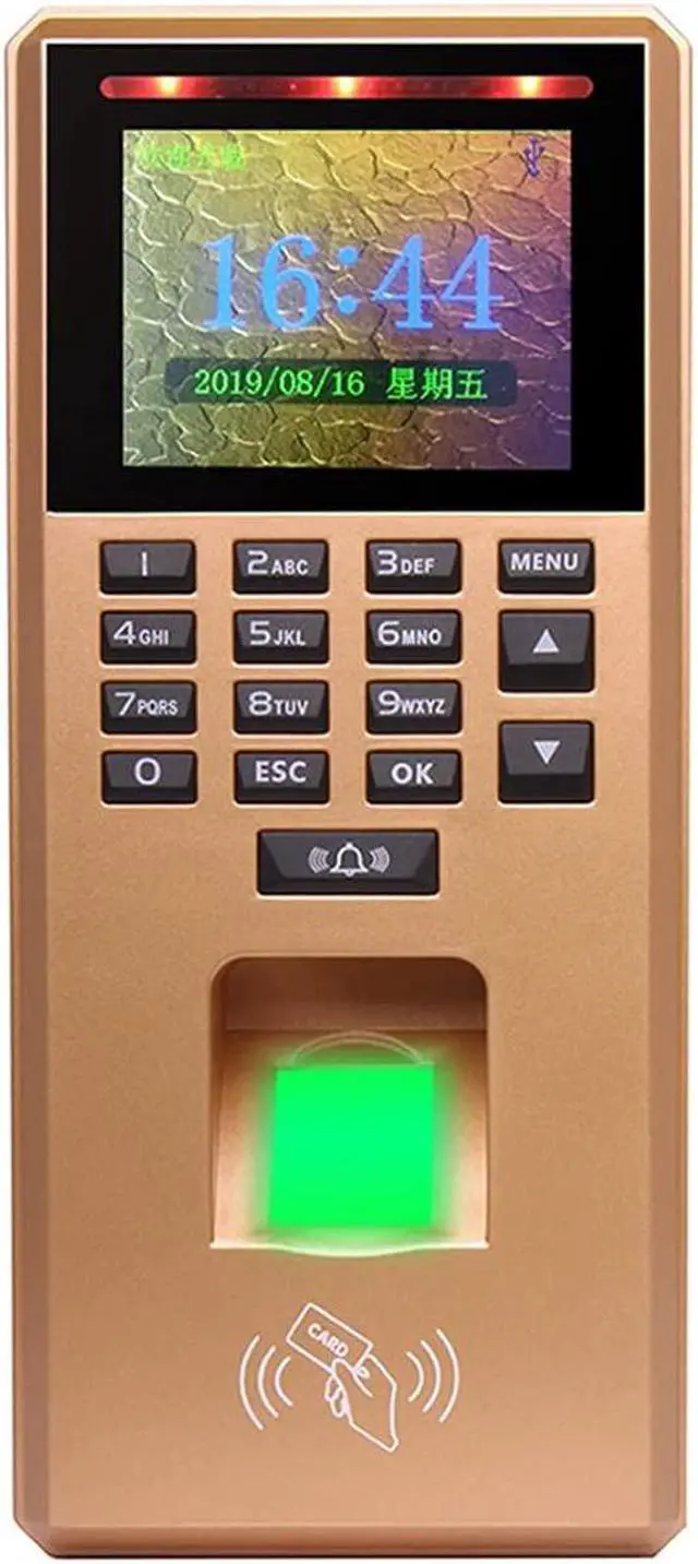 Main image of Time Clock 2.4 Inch Fingerprint Access Control Keypad USB Biometric System Electronic Time Clock Recorder Attendance Machine Office Electronics Products,