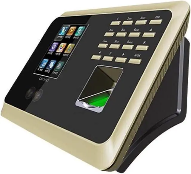 Alt view image 2 of 3 - Time Clock, Time Clock UF100plus Face Fingerprint Attendance Machine WiFi Biometric Attendance Machine Time Card Machine for SMEs for Business, Office
