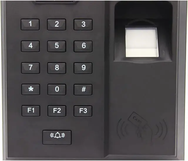Alt view image 2 of 5 - Time Clock Digital Fingerprint 125Khz Access Control Time Attendance Password Lock Fingerprint Lock Integrated Machine Key 500 User Office Electronics Products,