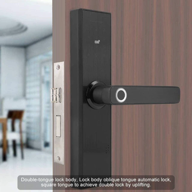Alt view image 5 of 7 - 4-in-1 Biometric Fingerprint Smart Lock with Touchscreen Home Security, Black