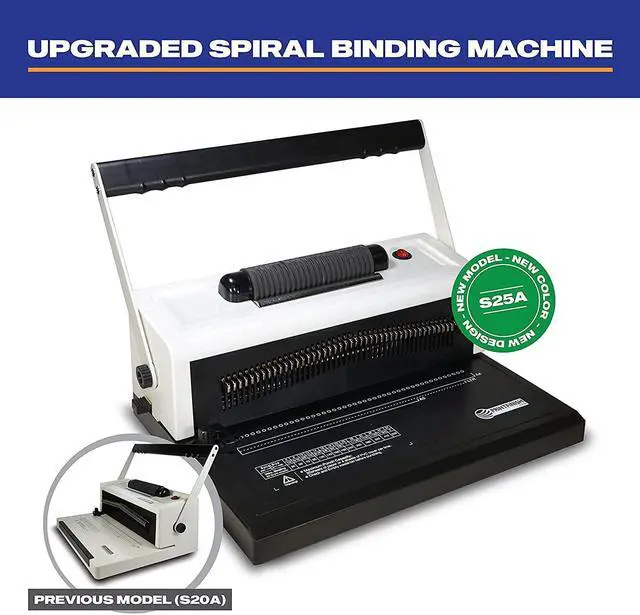 Alt view image 2 of 7 - S25A Coilbind Coil Punch & Binding Machine Free Crimper & 8mm Plastic COILS Box of 100pcs