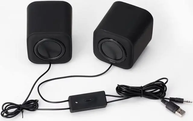 Alt view image 6 of 7 - Computer Speakers for Desktop PC, Laptop, Mac, USB Powered, Small Wired 2.0 Channels Dual Stereo Clear with Bass Less Distortion