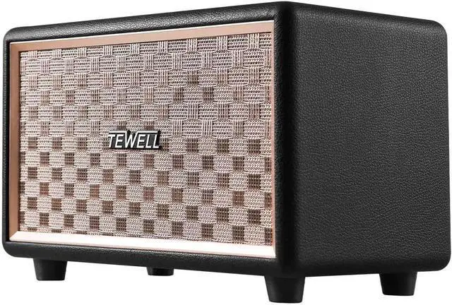 Main image of Upgraded, Home Speaker for Turntable and Cellphone, Vintage Speakers with Premium Audio, Extended Bass and Treble, Knob for Volume Control, Toggle Switch, Wireless and 3.5mm AUX Input, AC Powered